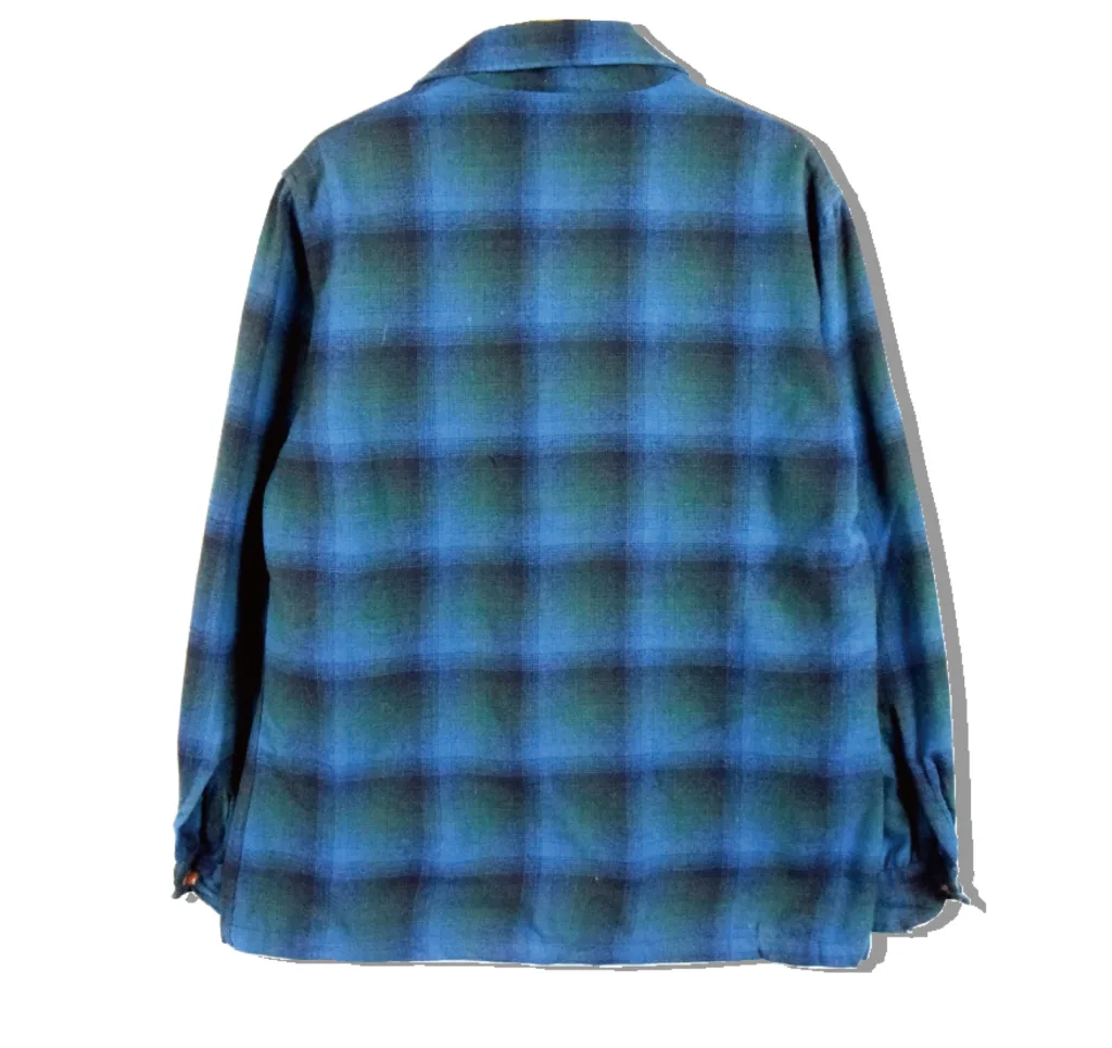 Pendleton wool ombre　Check tailored Jacket back